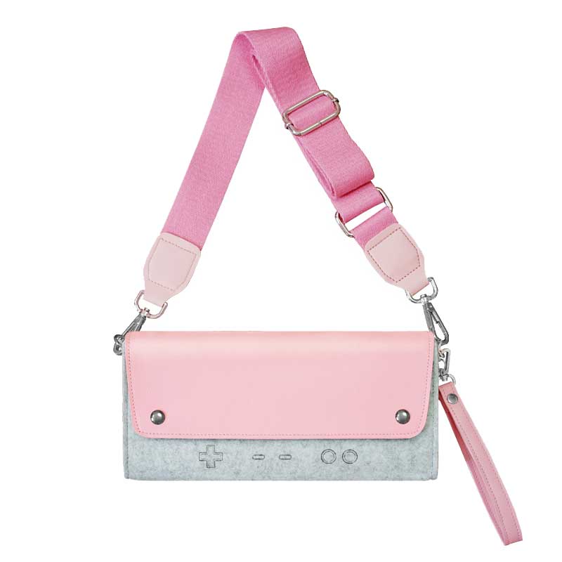 Pink Nintendo Switch Case Leather Switch OLED Carrying Case Pastel Pink Cute Switch Lite Case (4)