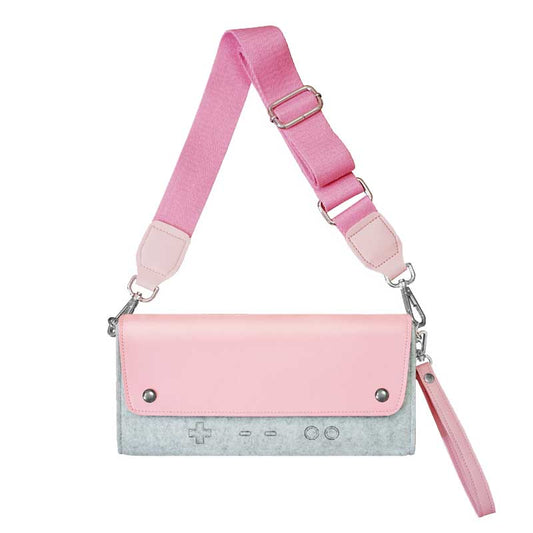 Pink Nintendo Switch Case Leather Switch OLED Carrying Case Pastel Pink Cute Switch Lite Case (4)