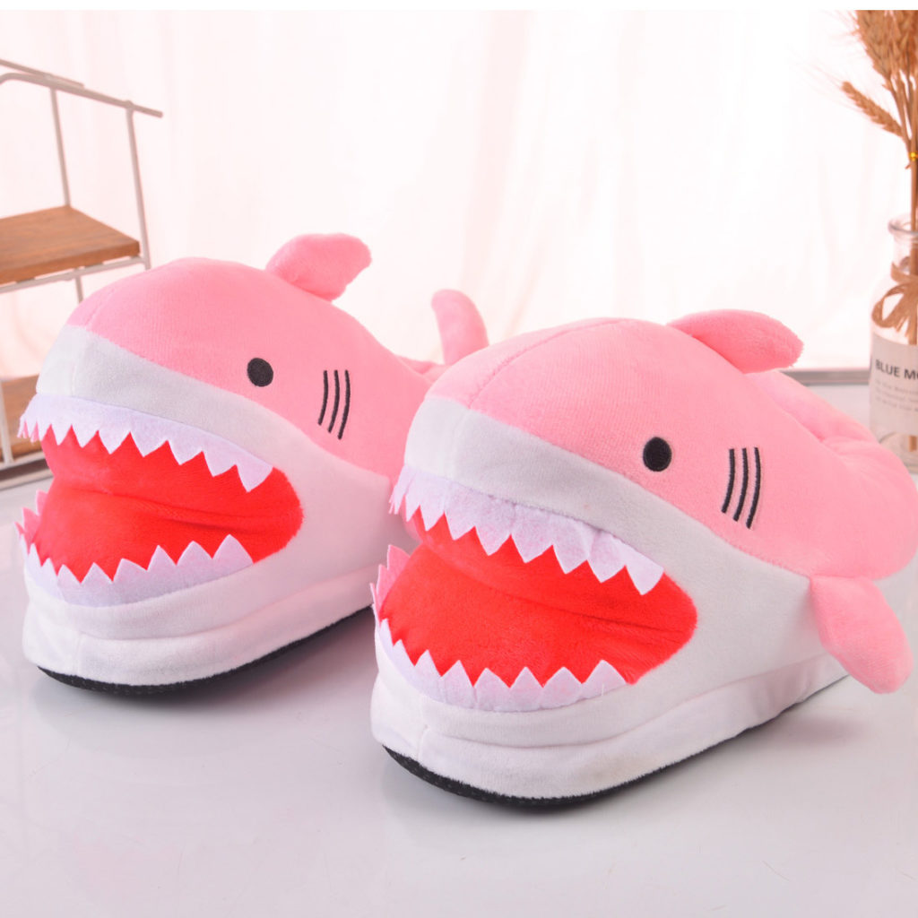 Shark Plush Slippers: Cute and Comfy!