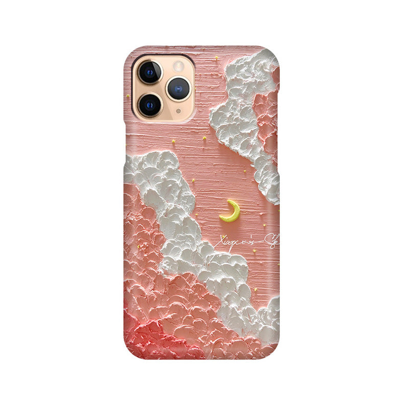 Pink Sky Phone Case Aesthetic iPhone Case Oil Painting Artistic Gifts for Nature Lovers (20)