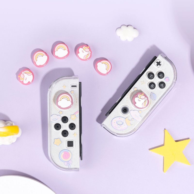 Pink Unicorn Switch OLED Thumb Grips