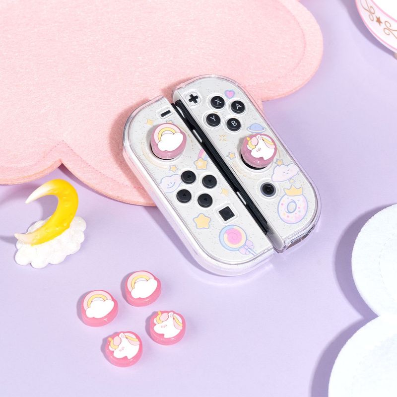 Pink Unicorn Switch OLED Thumb Grips