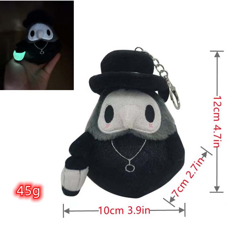 Glow in the Dark Plague Doctor Keychain