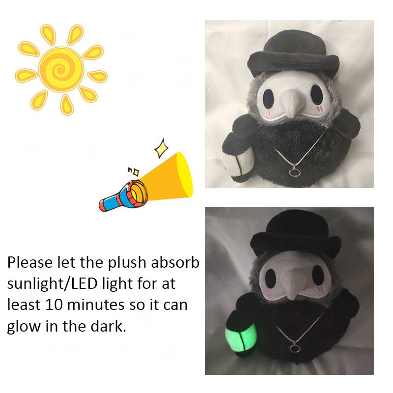 Glow in the Dark Plague Doctor Plush Toy