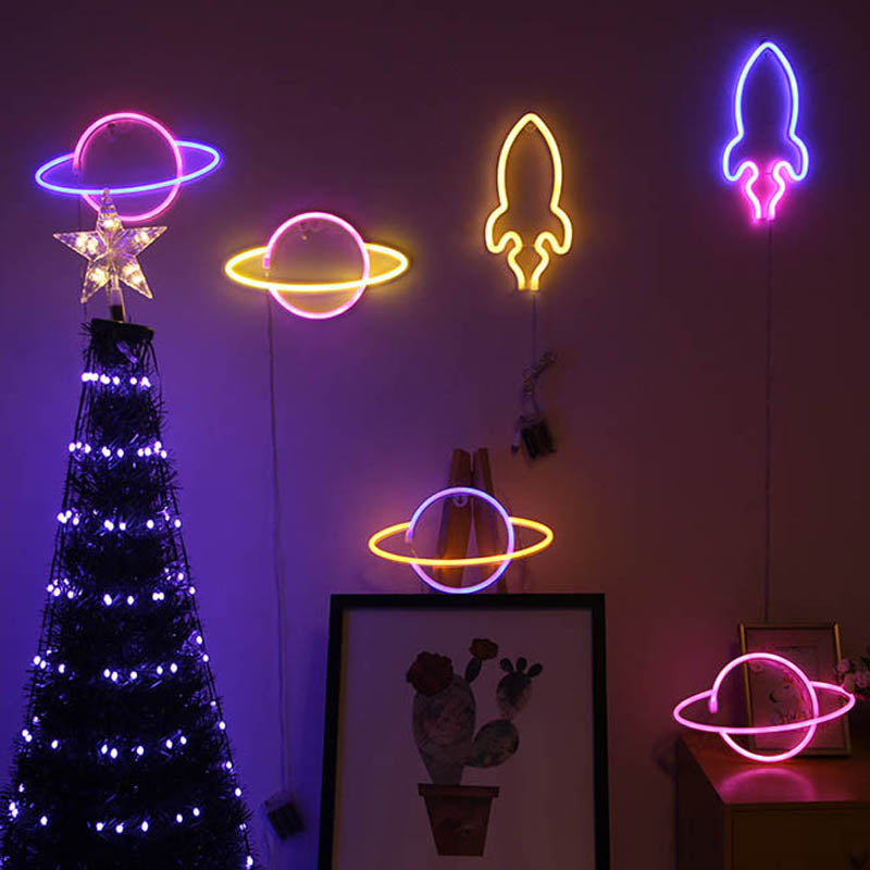 Rocket Neon LED Lights - Cosmic Charm!