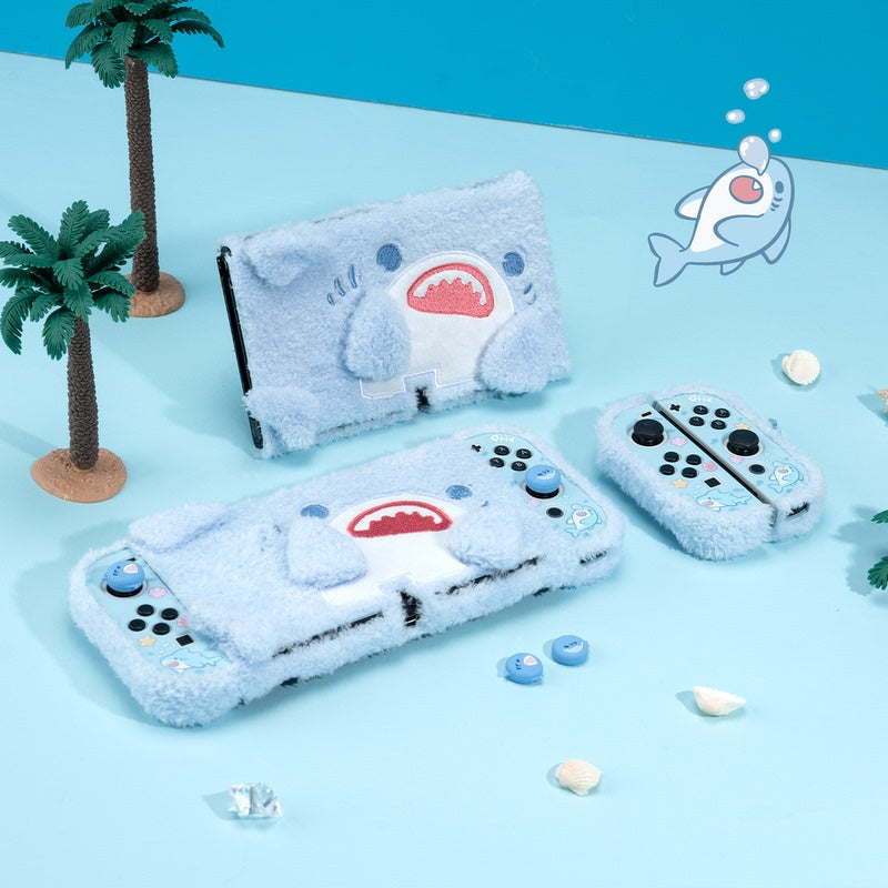 Plush Shark Switch OLED Case Cover