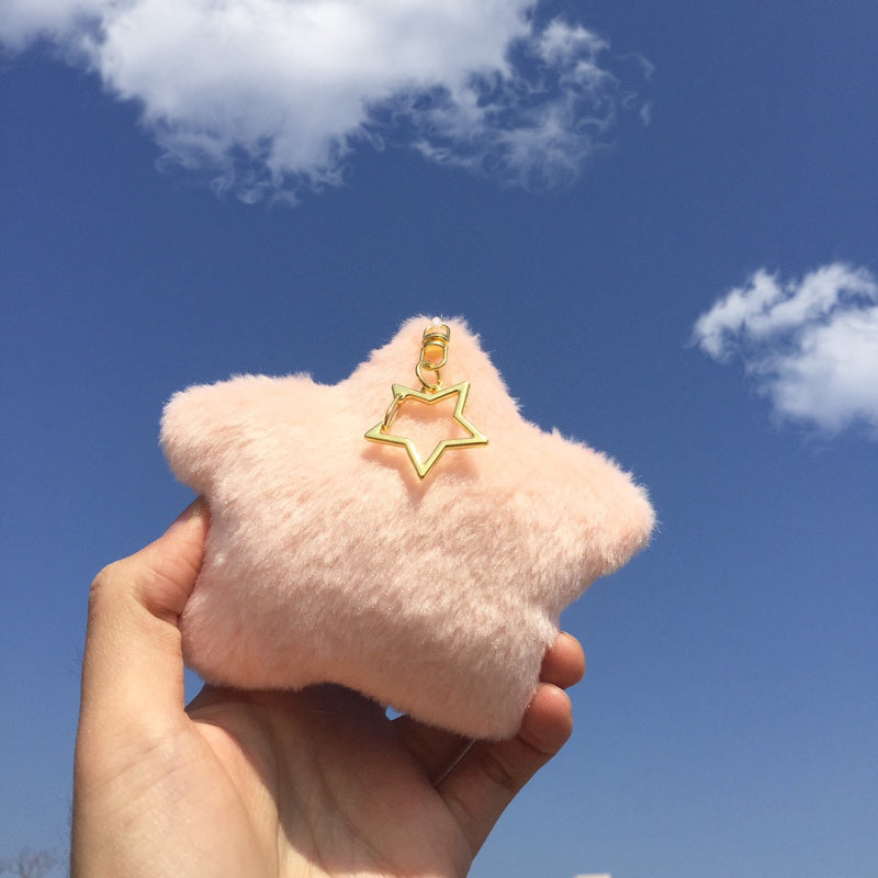 Plush Star Keychain - Cute and Versatile