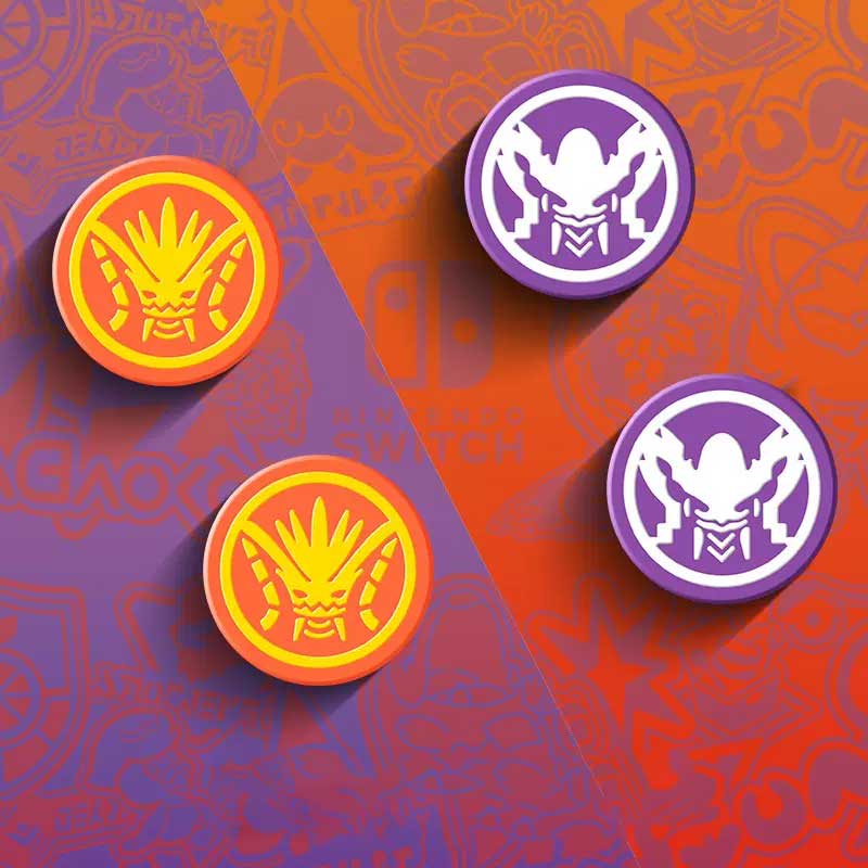 Scarlet and Violet Joystick Caps for Nintendo Switch