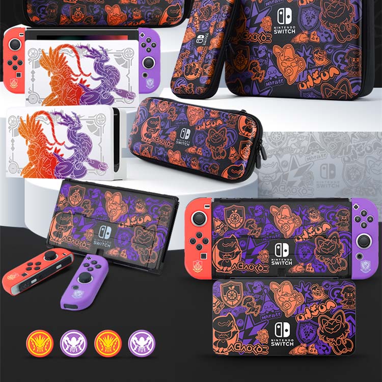 Scarlet and Violet Joystick Caps for Nintendo Switch