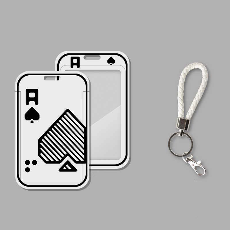 Poker Badge Holders Playing Card Student ID Holder Couple Matching Gifts (2)