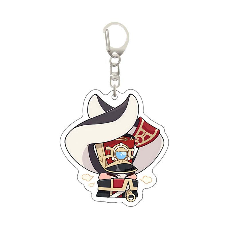 Pom-Pom Keychains Honkai Star Rail Acrylic Charm Cute PomPom Merch (11)