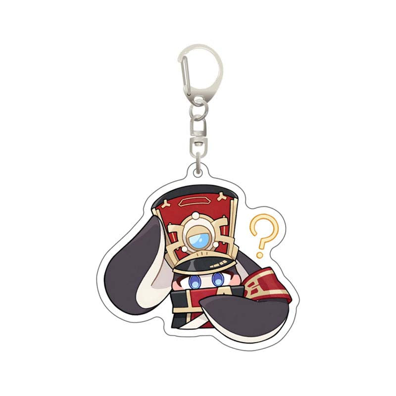 Pom-Pom Keychains Honkai Star Rail Acrylic Charm Cute PomPom Merch (12)