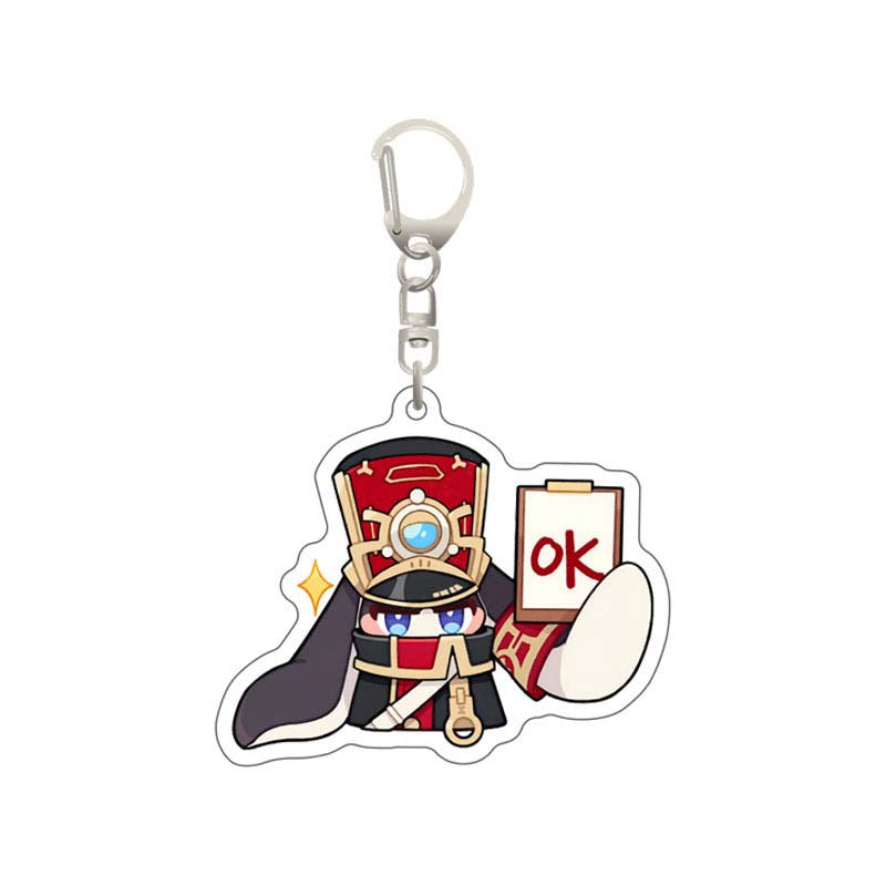 Pom-Pom Keychains Honkai Star Rail Acrylic Charm Cute PomPom Merch (13)