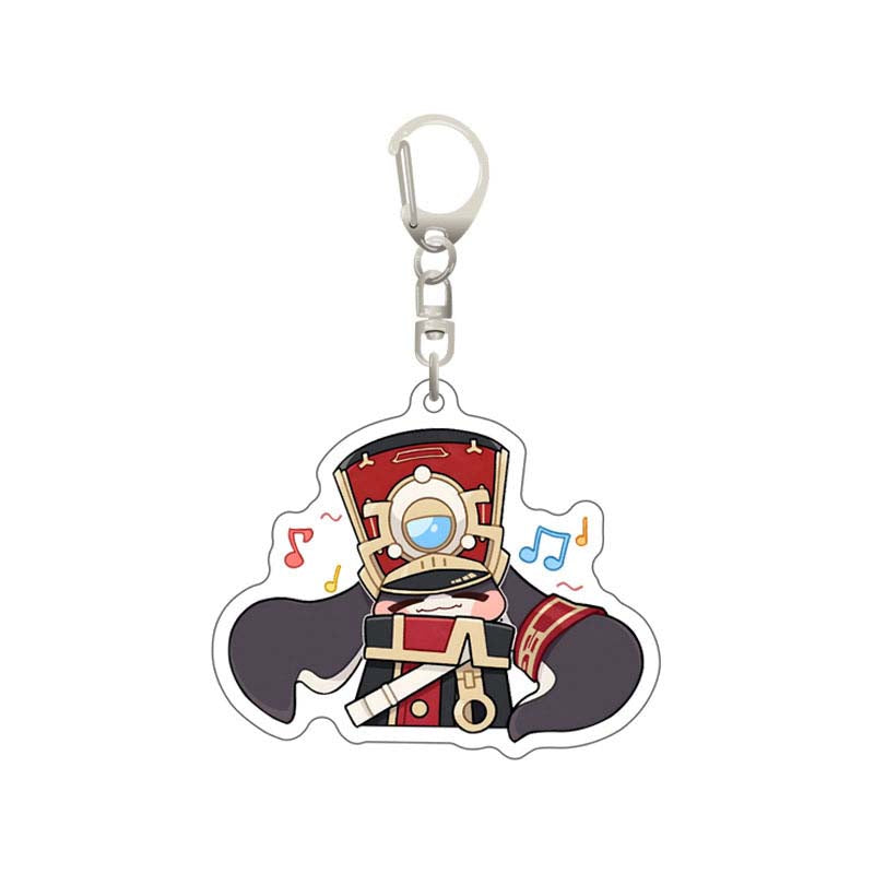 Pom-Pom Keychains Honkai Star Rail Acrylic Charm Cute PomPom Merch (16)