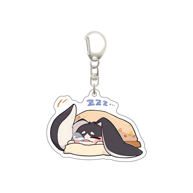 Pom-Pom Keychains Honkai Star Rail Acrylic Charm Cute PomPom Merch (18)