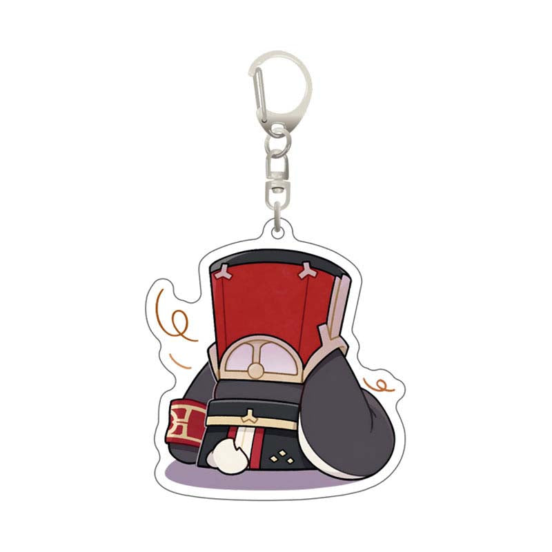 Pom-Pom Keychains Honkai Star Rail Acrylic Charm Cute PomPom Merch (2)
