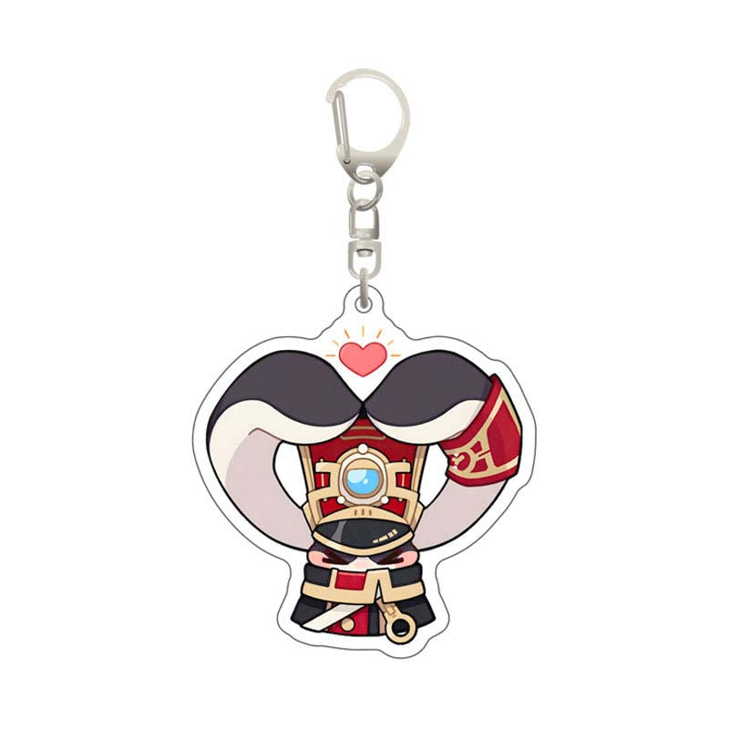 Pom-Pom Keychains Honkai Star Rail Acrylic Charm Cute PomPom Merch (3)