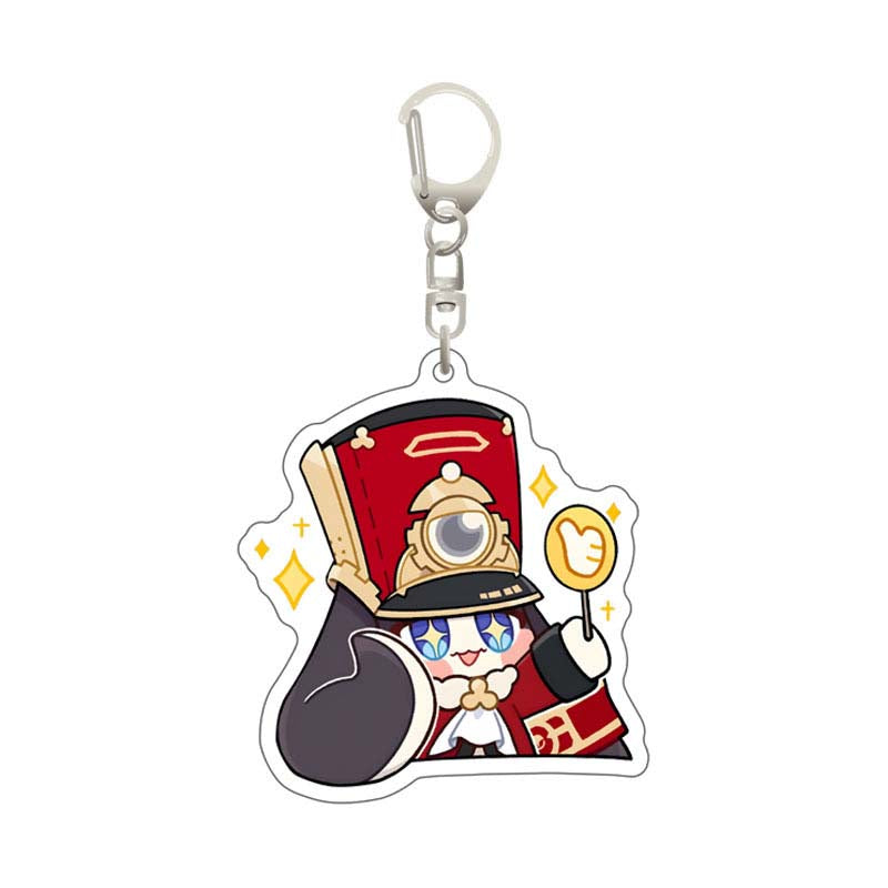 Pom-Pom Keychains Honkai Star Rail Acrylic Charm Cute PomPom Merch (5)