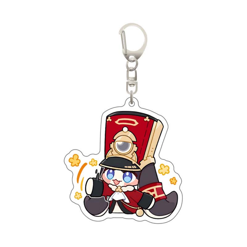 Pom-Pom Keychains Honkai Star Rail Acrylic Charm Cute PomPom Merch (6)