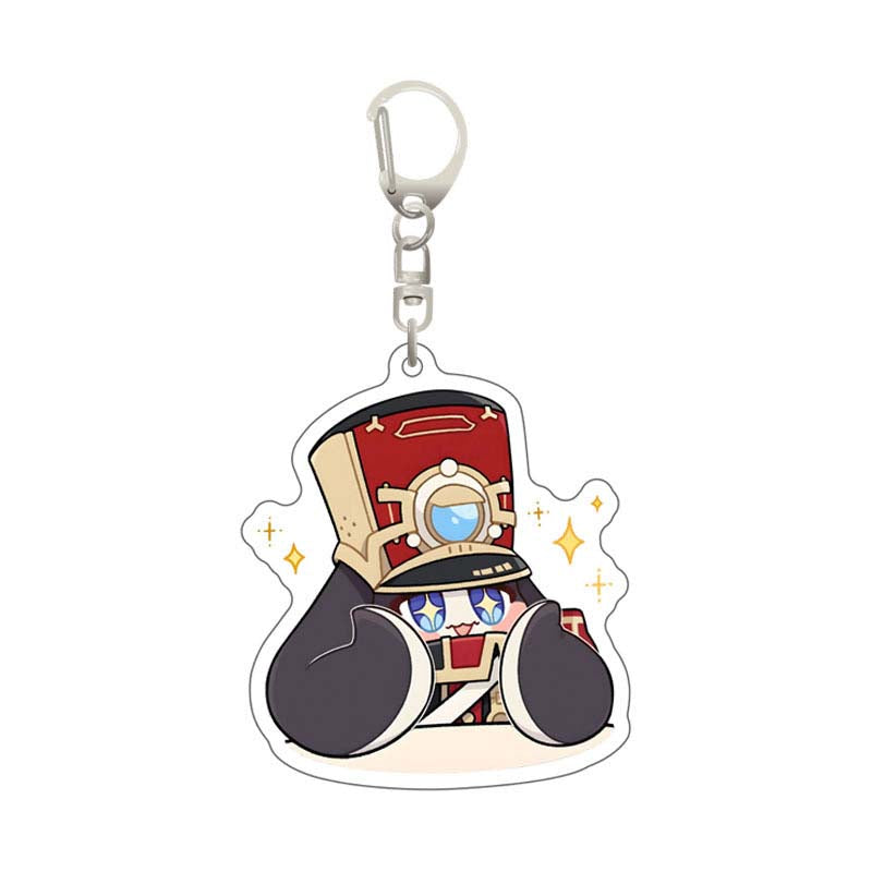 Pom-Pom Keychains Honkai Star Rail Acrylic Charm Cute PomPom Merch (7)