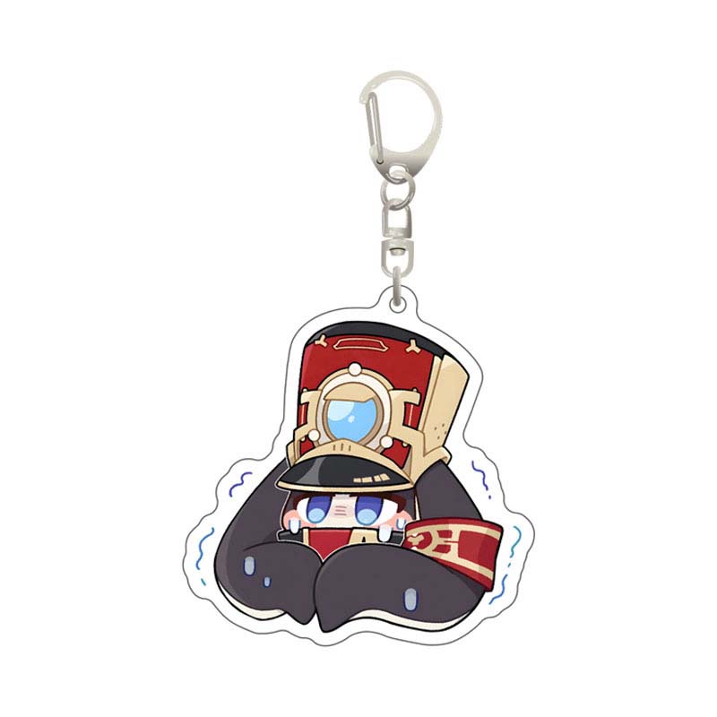 Pom-Pom Keychains Honkai Star Rail Acrylic Charm Cute PomPom Merch (8)