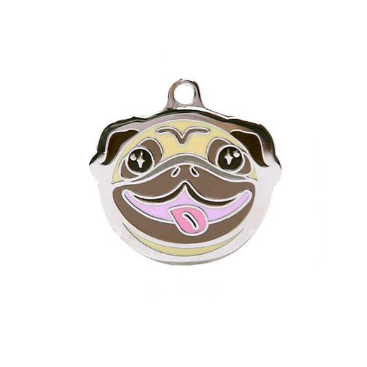 Pug Dog ID Tag with Free Engraving
