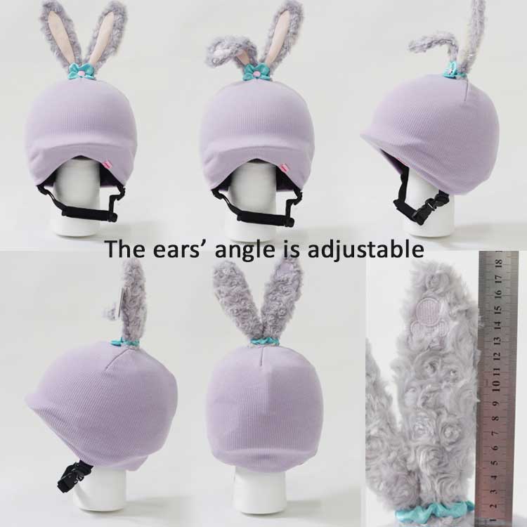 Helmet Rizz Purple Rabbit Helmet Cover