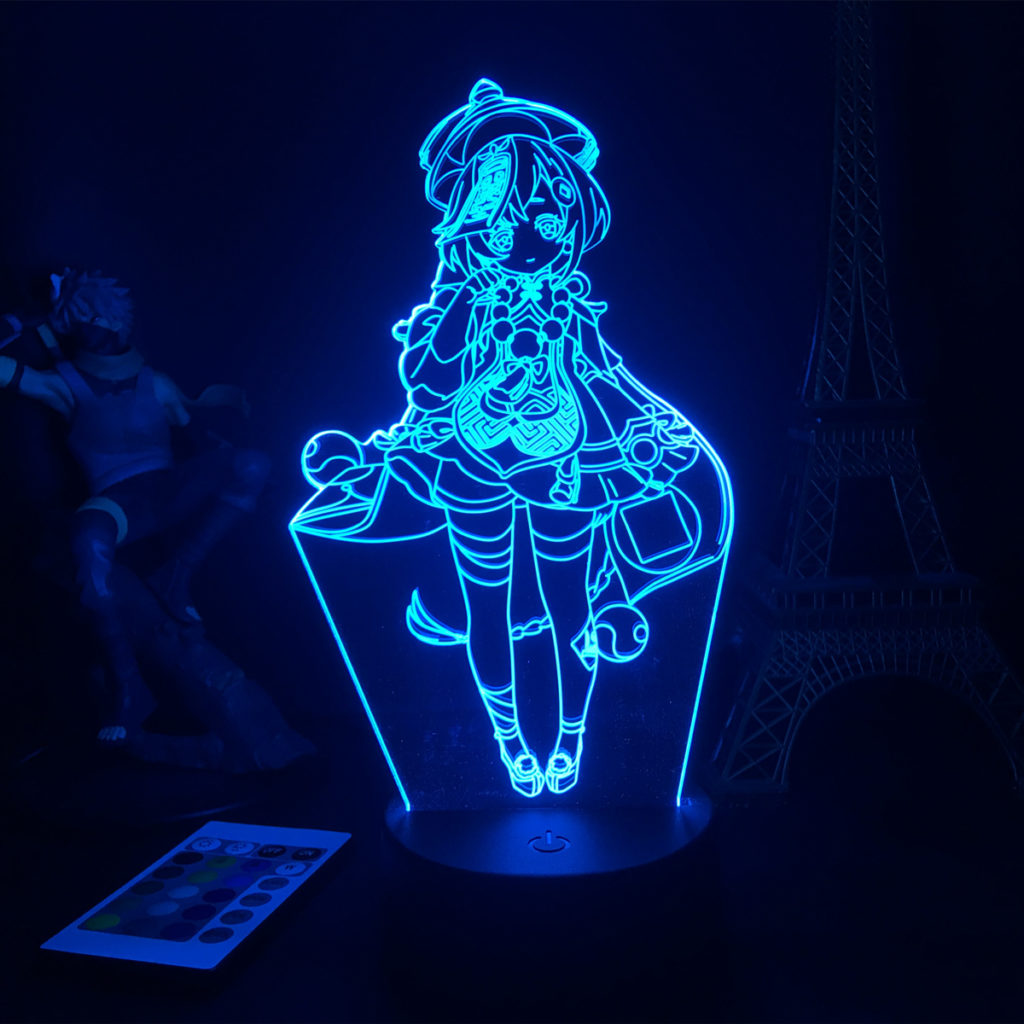Qiqi Gesnhin Impact Desktop Night Light Genshin Qiqi Zombie LED Lamp 3566