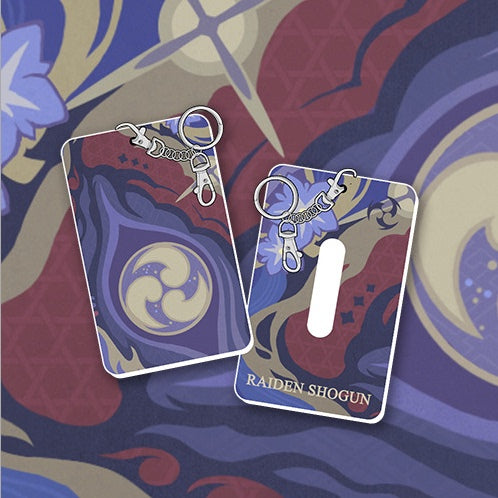 RAIDEN SHOGUN Genshin Impact Badge Holder Genshin Student ID Holders Keychain Genshin Gifts