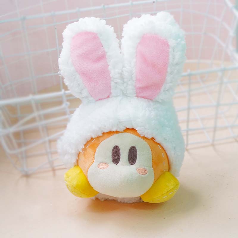 Rabbit Ears Kirby Plush Keychain Bunny Waddle Dee Plushies (1)