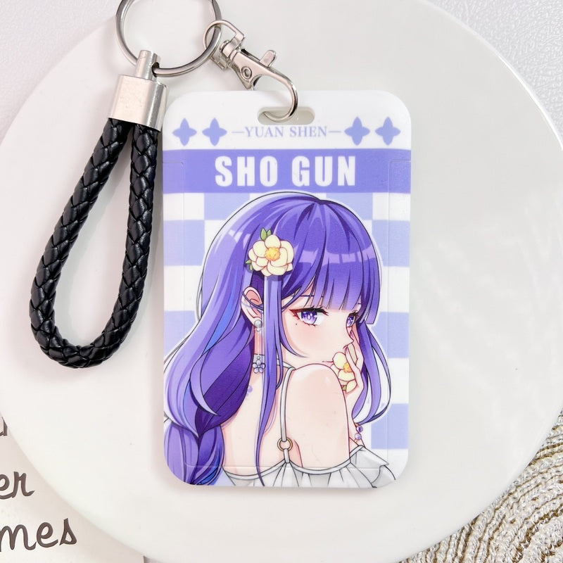 Raiden Shogun Genshin Impact Card Holders Modern Genshin Fanart Badge Holders (24)