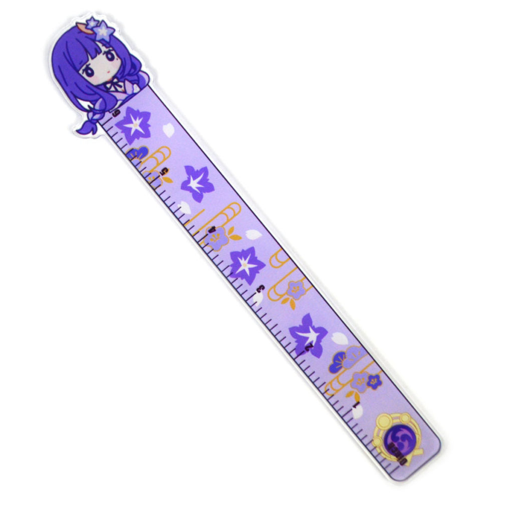 Raiden Shogun Genshin Impact Rulers Acrylic Cute Genshin Stationery (5)