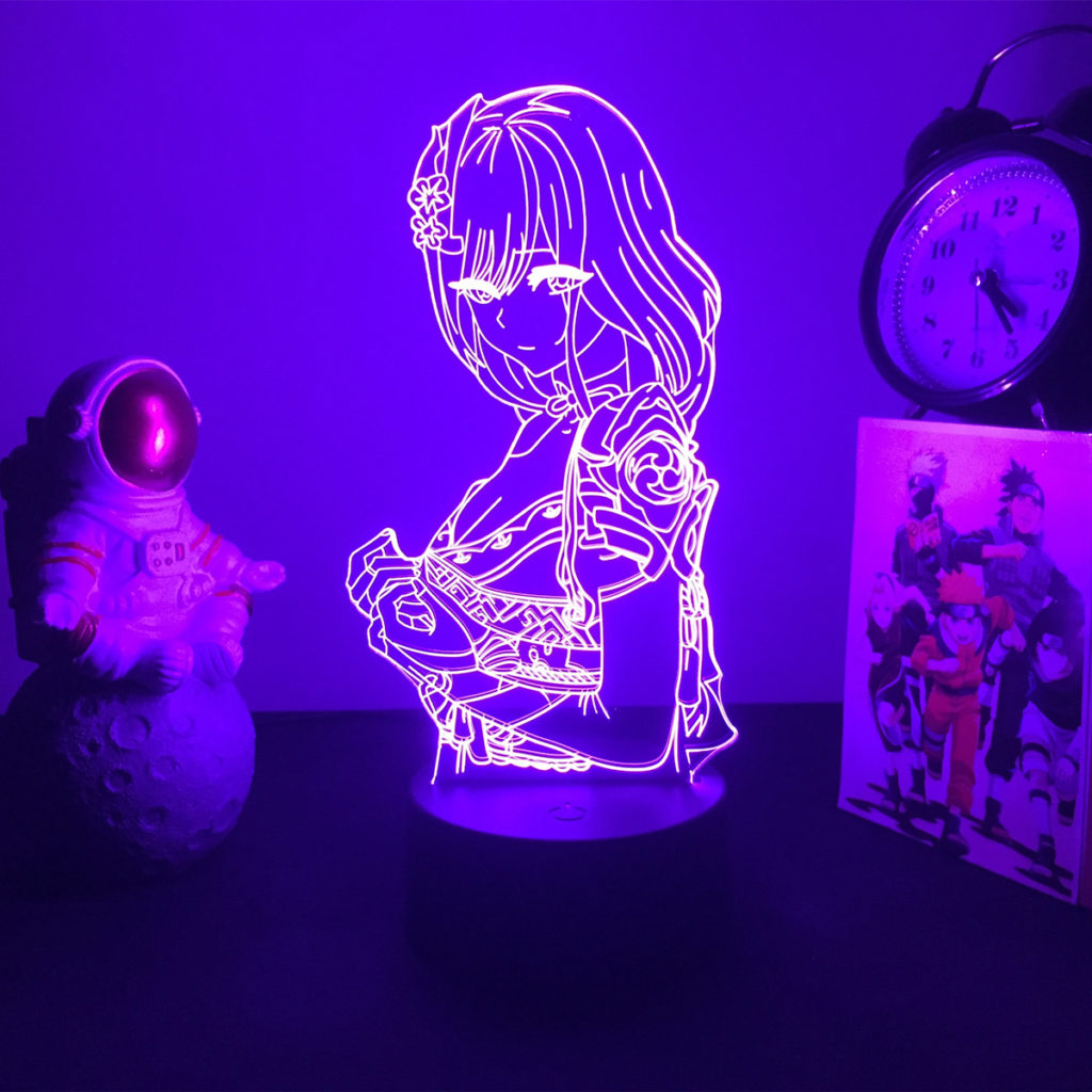 Raiden Shogun Night Light Gesnhin Impact LED Lamp Electro Archon Raiden Main Gifts (10)