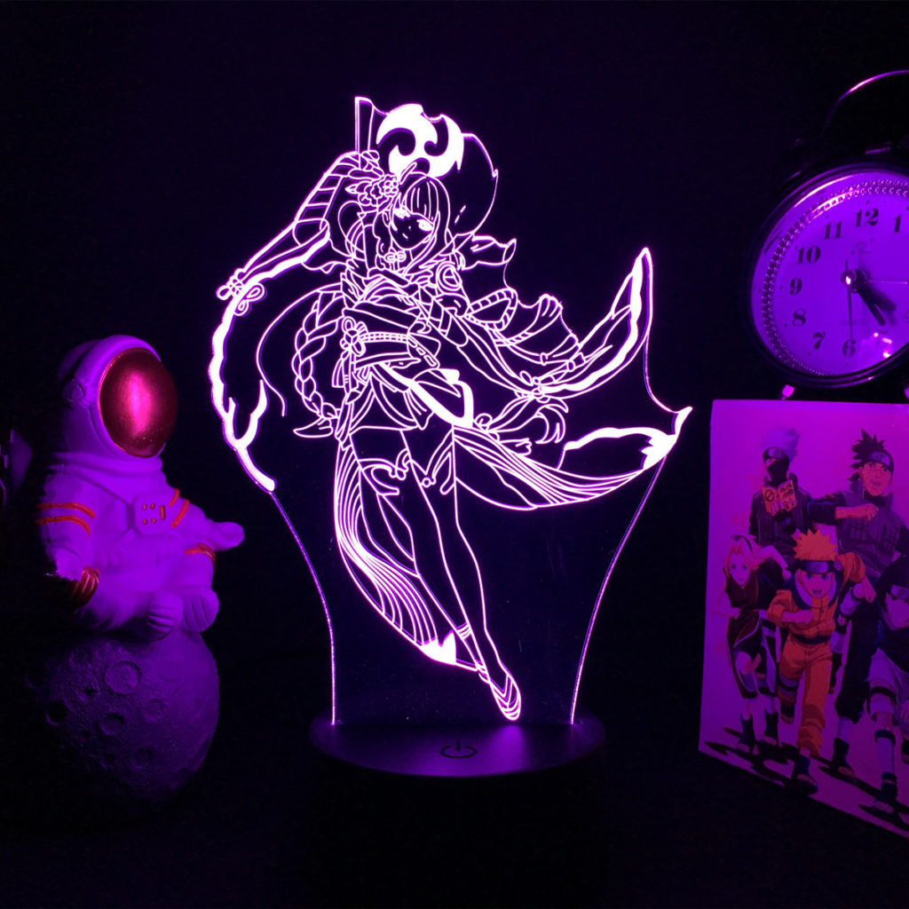 Raiden Shogun Night Light Gesnhin Impact LED Lamp Electro Archon Raiden Main Gifts (9)