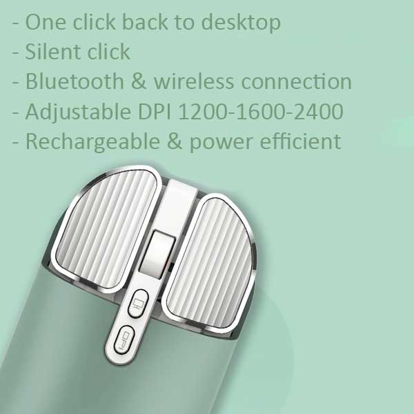 Rechargeable Bluetooth Wireless Mouse - 2400 DPI