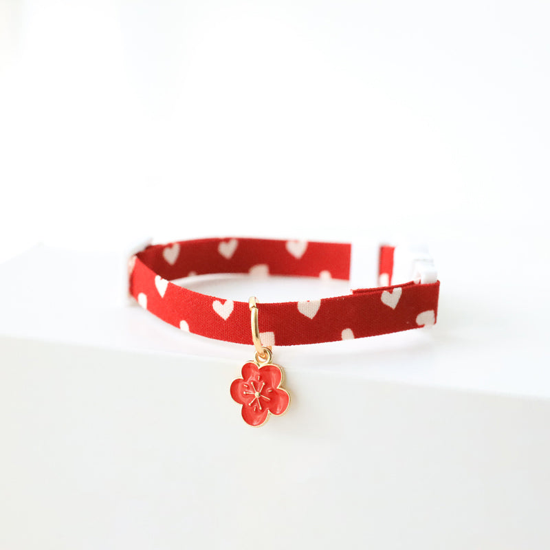 Red Pet Collars Breakaway Cat Collars Quick Release Safety Buckle Dog Collar (5)