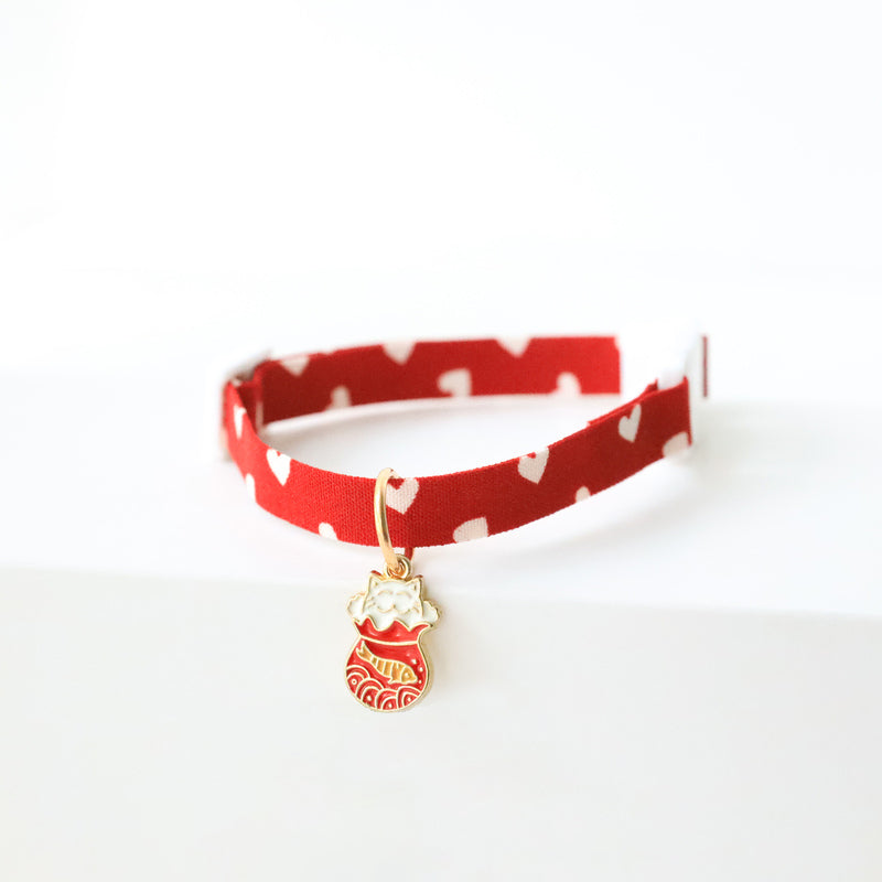 Red Pet Collars Breakaway Cat Collars Quick Release Safety Buckle Dog Collar (6)