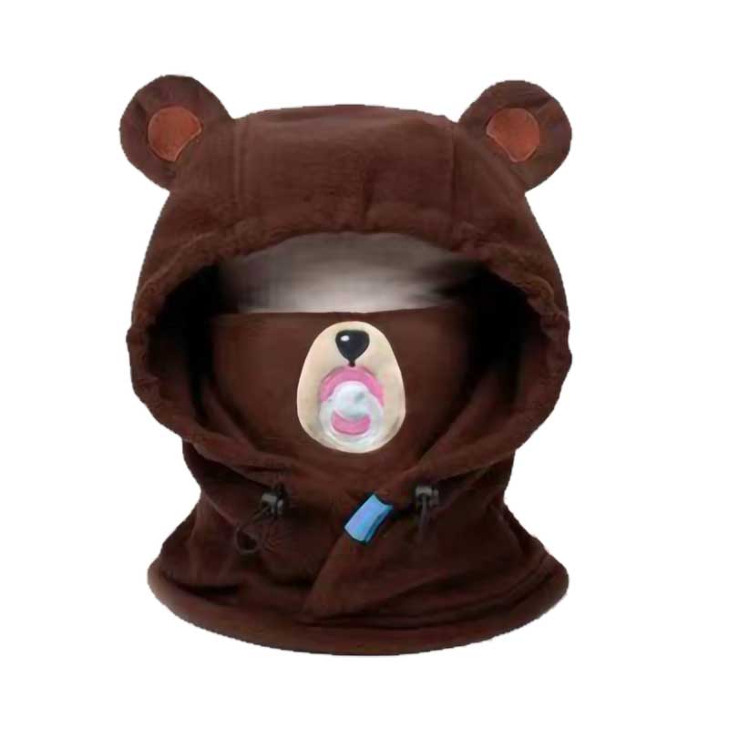 RegisBox Balaclava Face Warmer for Winter Sports Cute Bear Ski Mask Snowboard Gear (2)