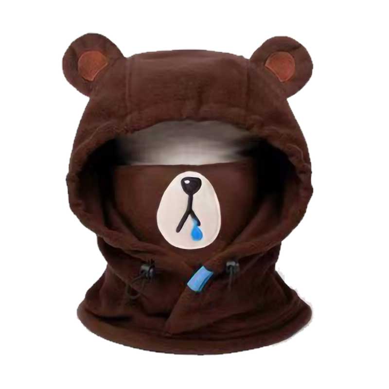 RegisBox Balaclava Face Warmer for Winter Sports Cute Bear Ski Mask Snowboard Gear (4)