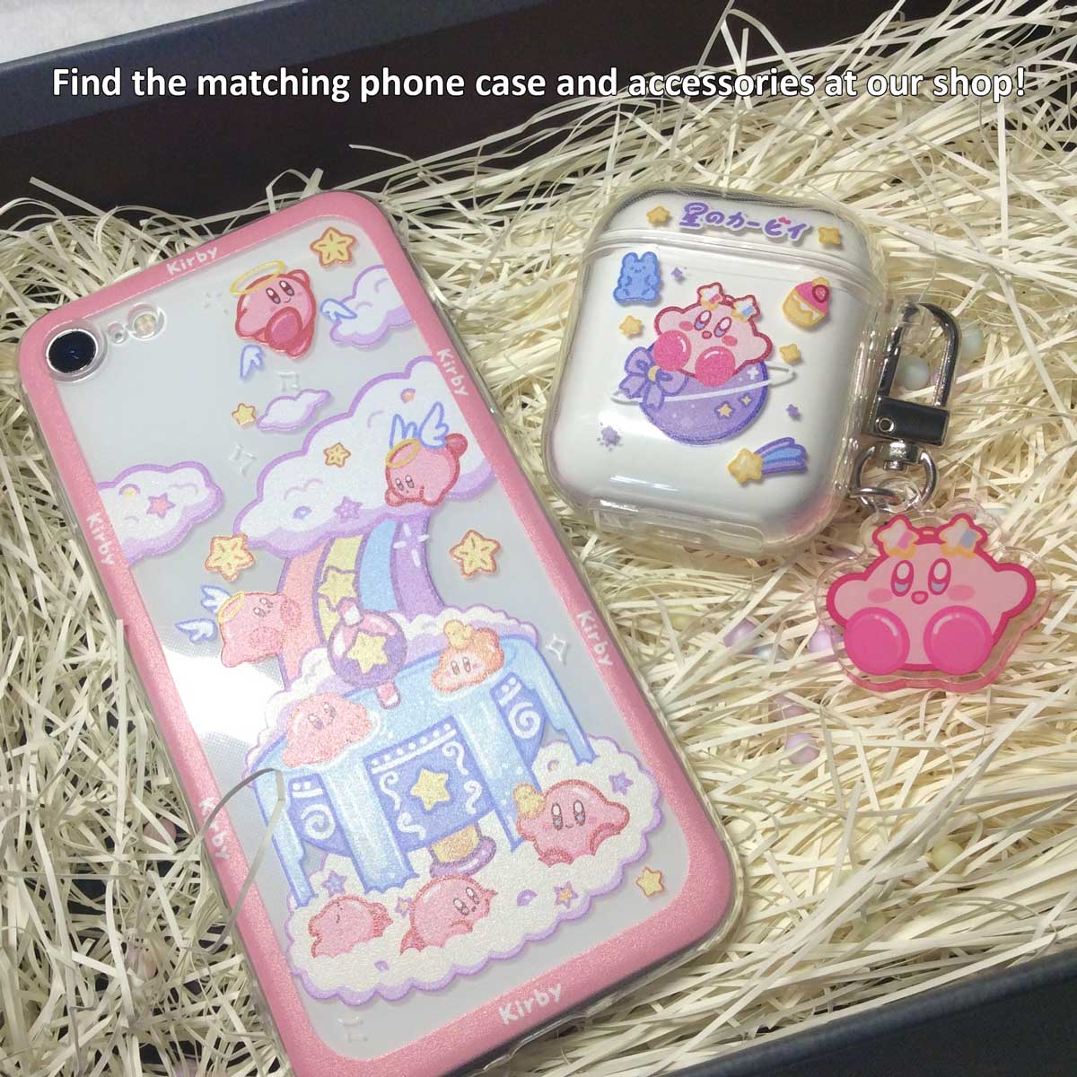 Kirby AirPods Case with Charm