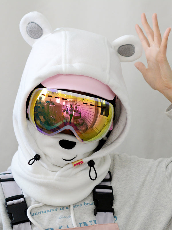 Adorable Bear Ski Balaclava with 3-in-1 Functionality