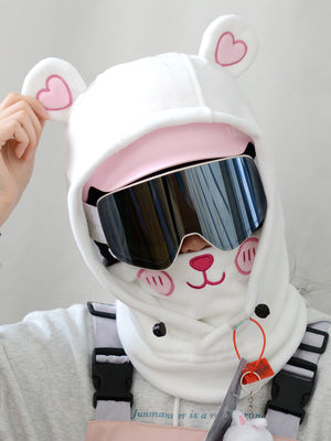 Adorable Bear Ski Balaclava with 3-in-1 Functionality