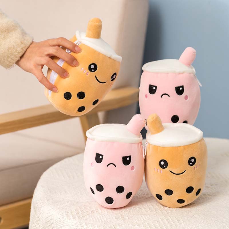 Reversible Bubble Tea Plush: Double Cuteness!