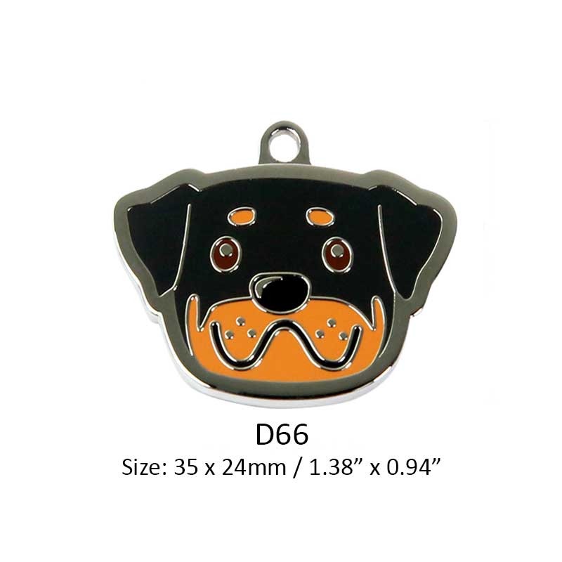 Rottweiler Dog ID Tag with Engraving