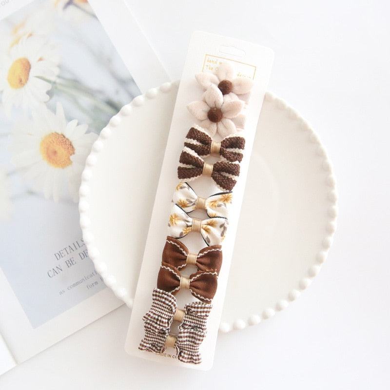 Chic Hair Bow Pins in Neutral Tones