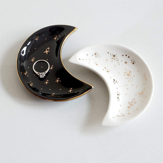 Moon-shaped Ceramic Jewelry Organizer