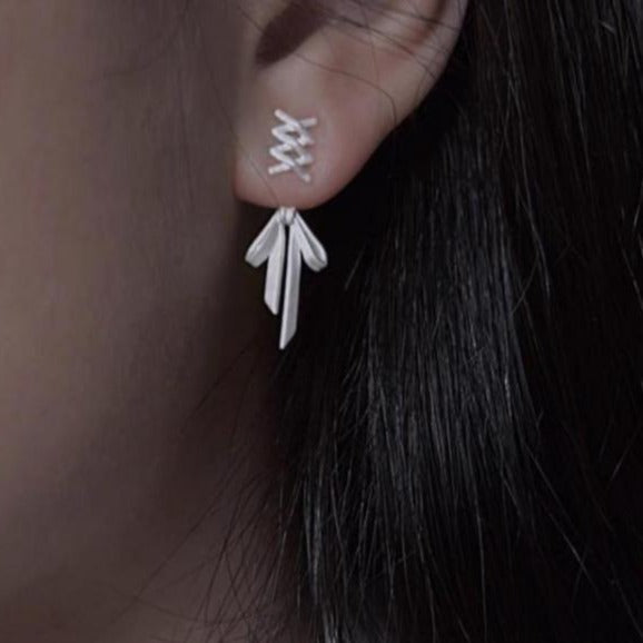 Harajuku Bow Stud Earrings - Metal