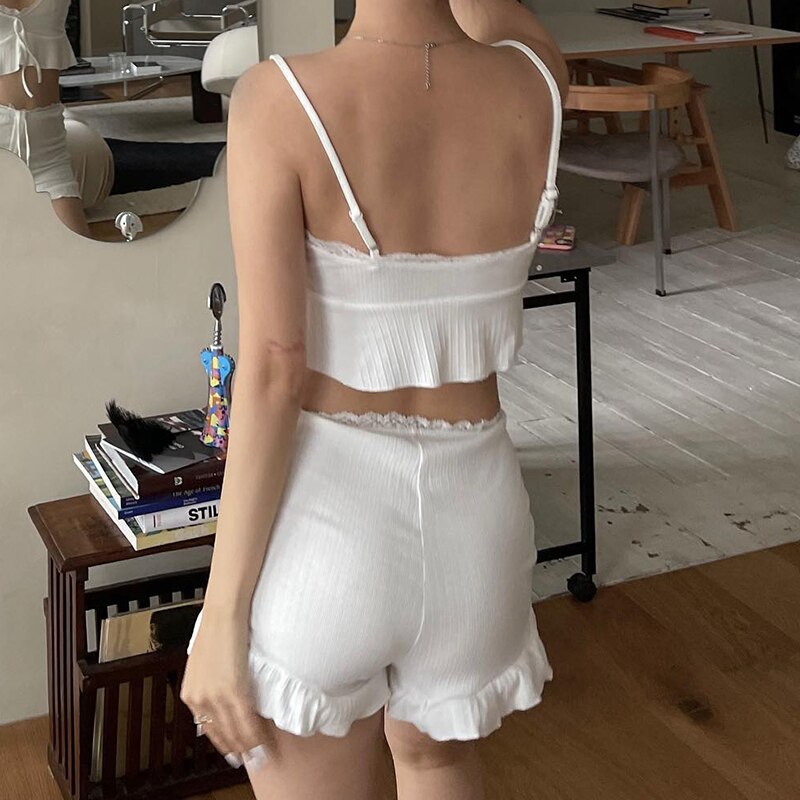 Kawaii Two-Piece Ruffle Set
