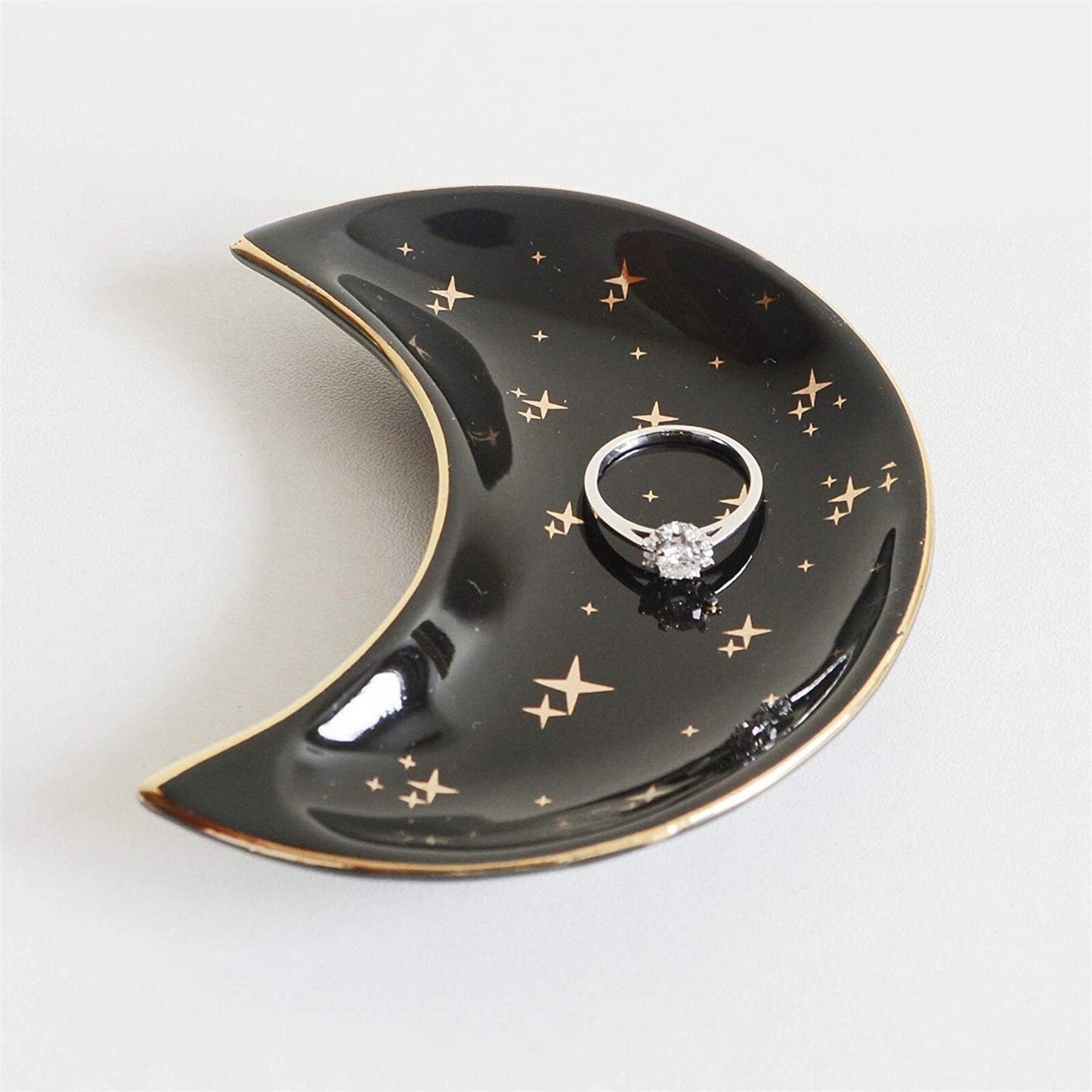 Moon-shaped Ceramic Jewelry Organizer