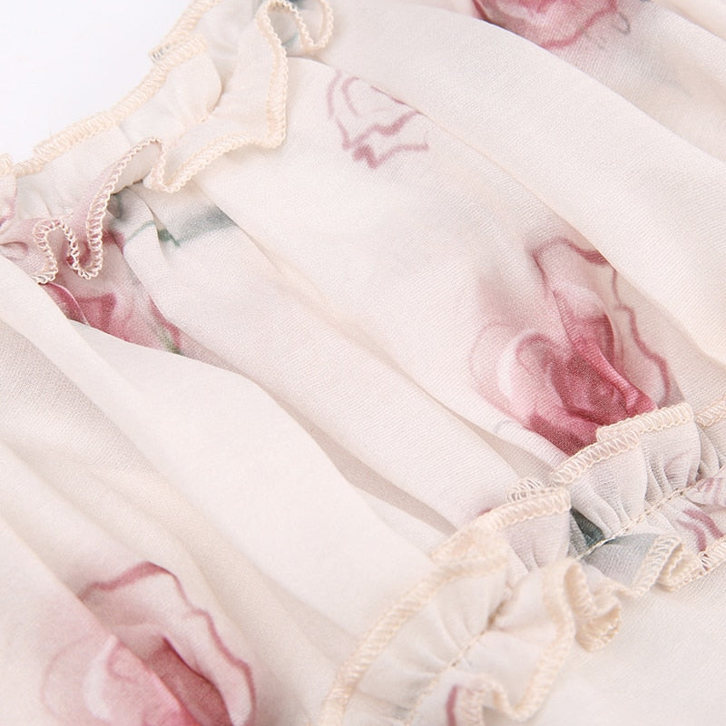 Sassy Floral Mini Dress with Zipper